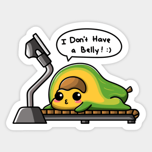 Avocado on a Treadmill Sticker